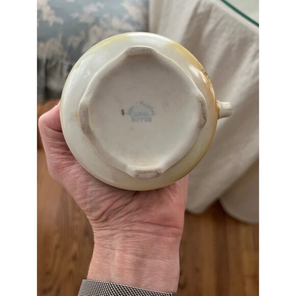 Antique Nippon Sugar & Creamer Set Hand Painted‎ Floral Gold Grandmillennial - Picture 4 of 7